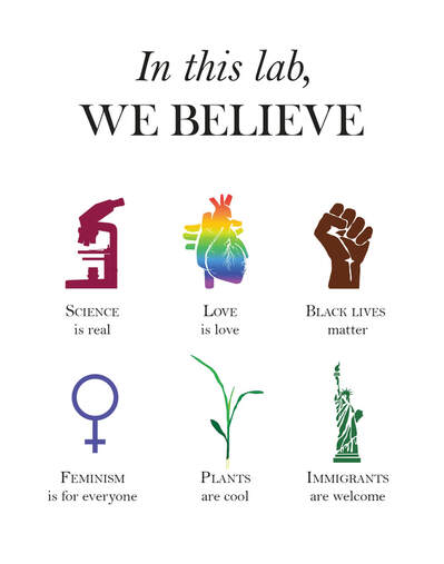 In his lab we believe...